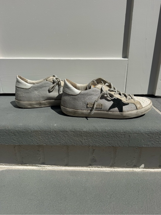 Golden Goose Shoes - Barely used size 38 Golden Goose Super-Star in leather and mesh with black star.